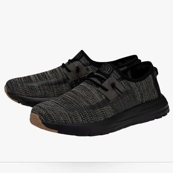 Black Zando Mens Sneakers Sirocco Hey Dude Black Mens Hey Dude - Main Image